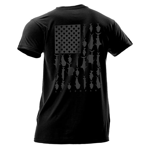 Cotton Short Sleeve|Fins & Stripes | Blackout