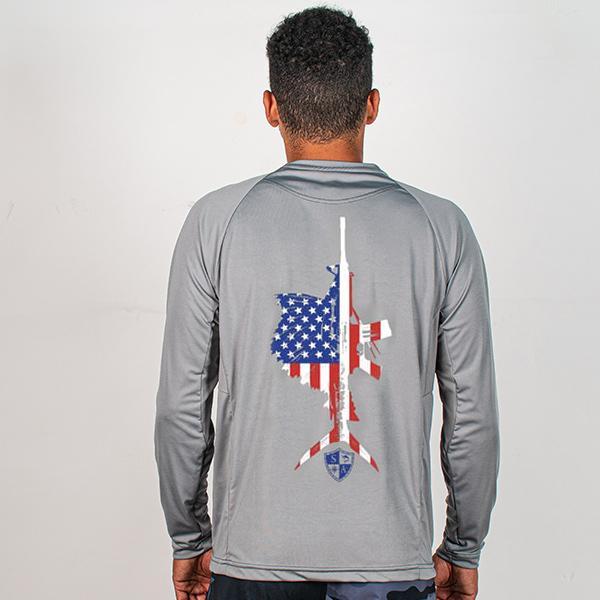 Performance Long Sleeve | Medium Grey | American Game On