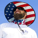 Under Brim Straw Hat | American Flag