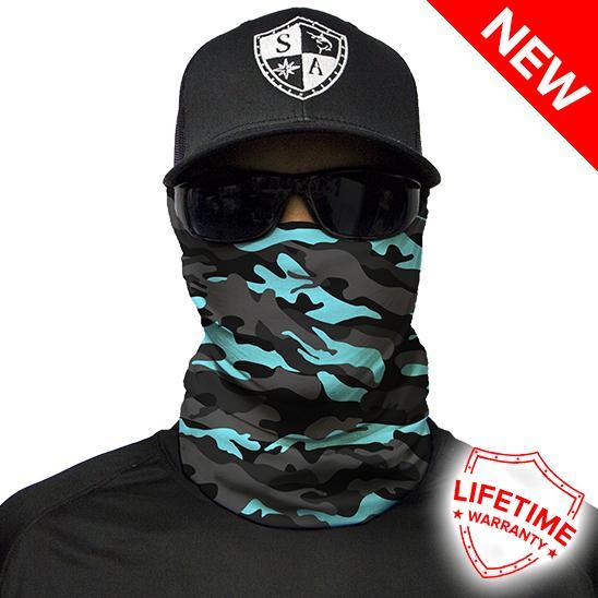 Face Shield® | Aqua Military Blackout Camo