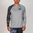 Performance Long Sleeve W/ Mesh | Grey | Blackout American Flag Game On