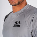 Performance Long Sleeve W/ Mesh | Grey | Blackout American Flag Game On