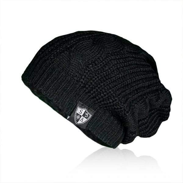 SA Beanie | Black Slouch Beanie