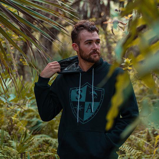 Hoodie Inner Lined | Blackout American Flag