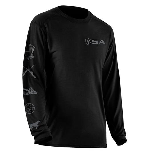 Cotton Long Sleeve | Black | Buck Fever