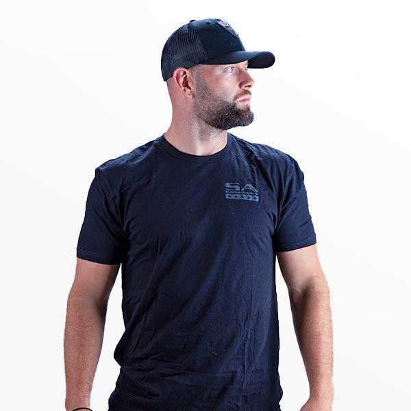 Cotton Short Sleeve|Fins & Stripes | Blackout
