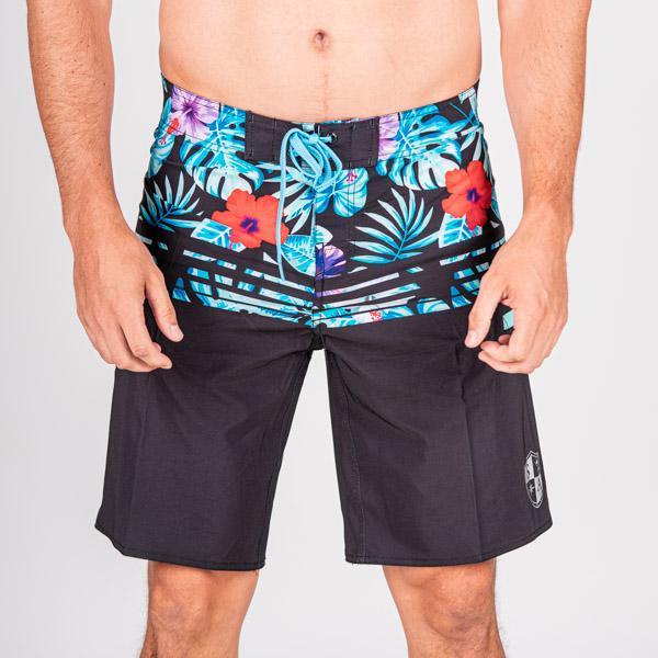 Board Shorts | Tropic Like Its Hot | Silver SA Shield