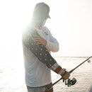 Performance Long Sleeve W/ Mesh | White | 1 Sleeve-American Flag
