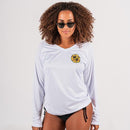 Womens Long Sleeve Long Sleeve Hooded PERFormance Shirt W/Mesh | White | Sunflower