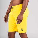 Board Shorts | Solid Neon Yellow | Black SA Shield