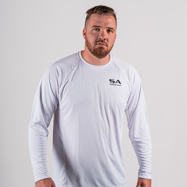 Performance Long Sleeve W/ Mesh | White |SA Company