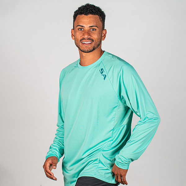 Performance Long Sleeve W/ Mesh | Mint | 2 Logo