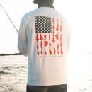 Performance Long Sleeve W/ Mesh | White | Fins & Stripes