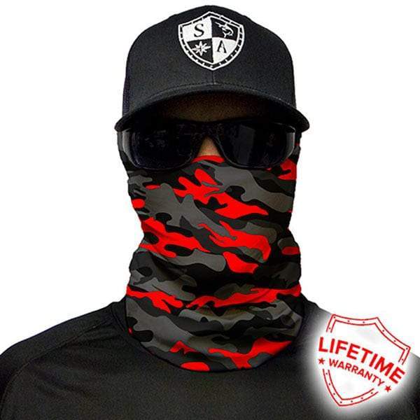 Face Shield® | Fire Red Military Blackout Camo