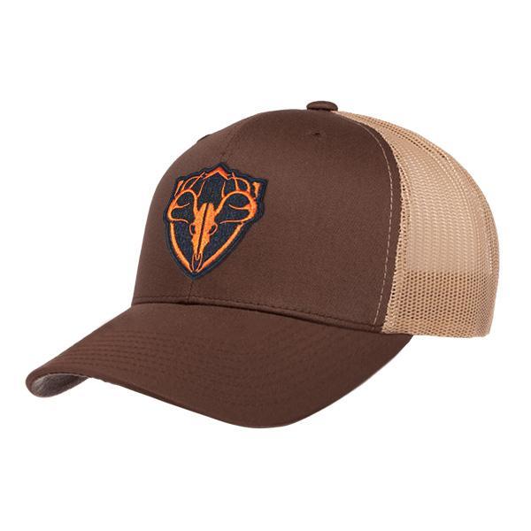 SA Snapback Hat | Brown & Khaki | Orange Sharpshot