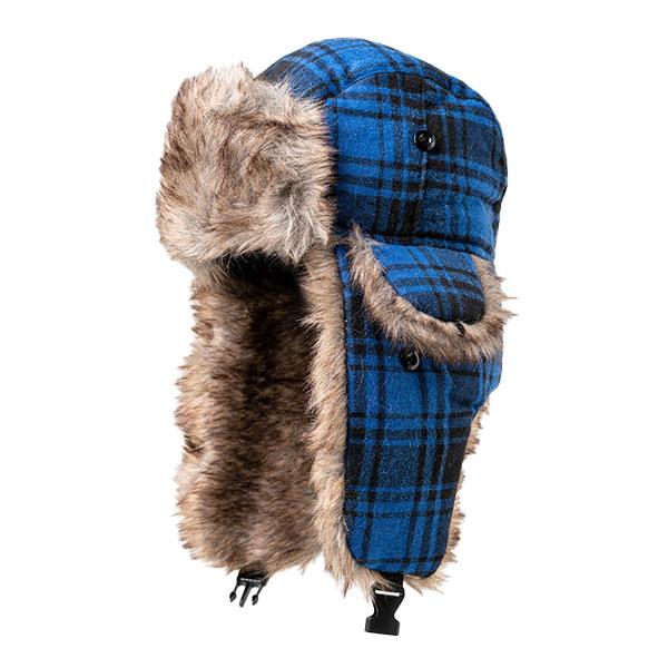 Kids Trapper Hat | Flannel | Blue - SA Company 