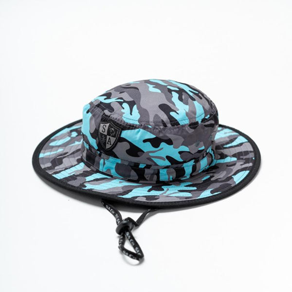 Kids Bucket Hat | Aqua Military Camo