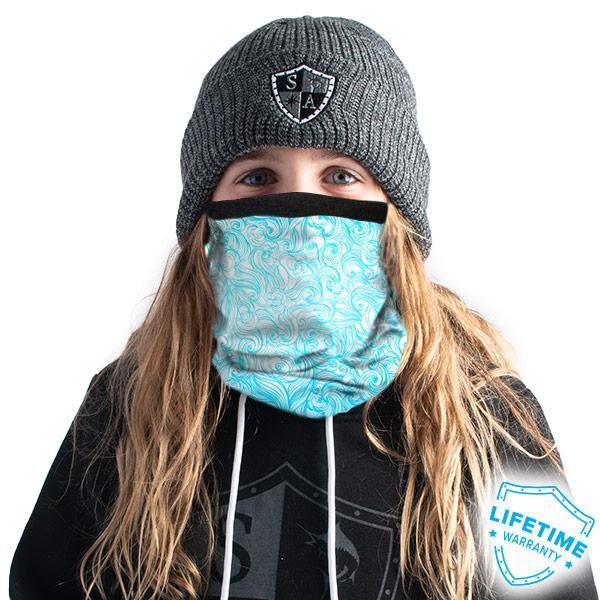 Kids Frost Tech | Tidal Waves Fleece Lined Face Shield - SA Company 