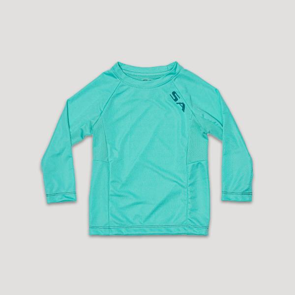 Kids Performance Long Sleeve W/ Mesh | Mint | 2-Logo