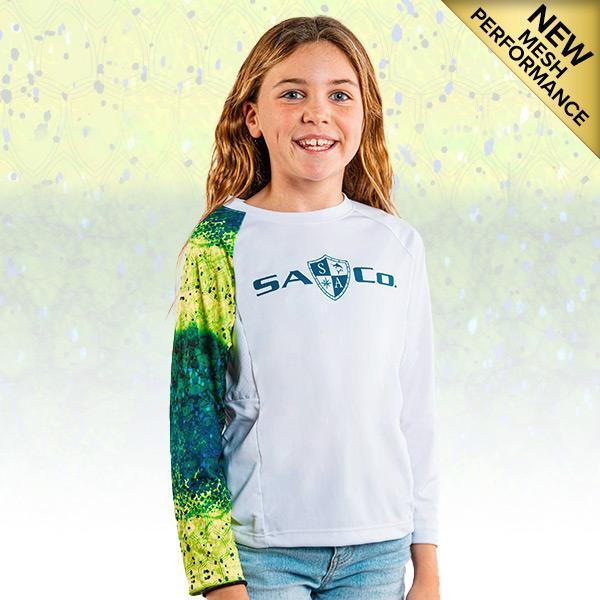 Kids Performance Long Sleeve W/ Mesh | White | 1 Sleeve-Mahi