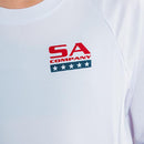 Kids Performance Long Sleeve W/ Mesh | White | Fins & Stripes