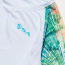 Girls Performance Long Sleeve W/ Mesh | White | Rainbow
