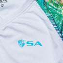 Girls Performance Long Sleeve W/ Mesh | White | Rainbow