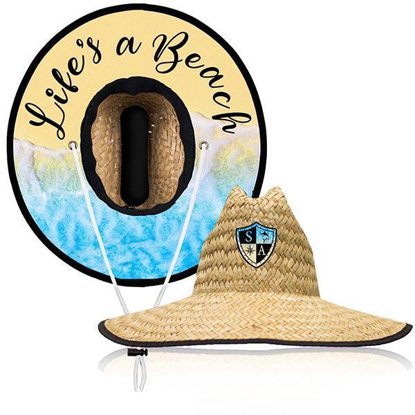 Under Brim Straw Hat | Life's a Beach | SA Shield Beach - SA Company 