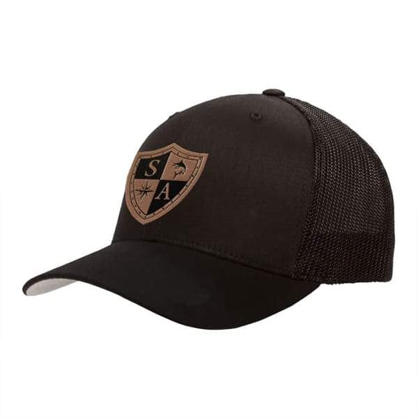 SA Snapback Hat | Black | Leather