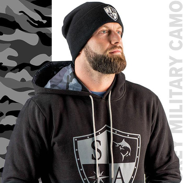 Hoodie Inner Lined | Grey Military Camo