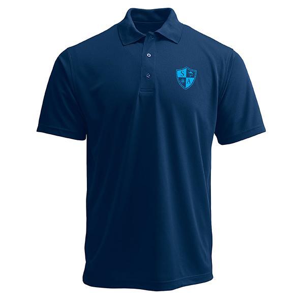 Performance Polo | Navy | Cyan Shield