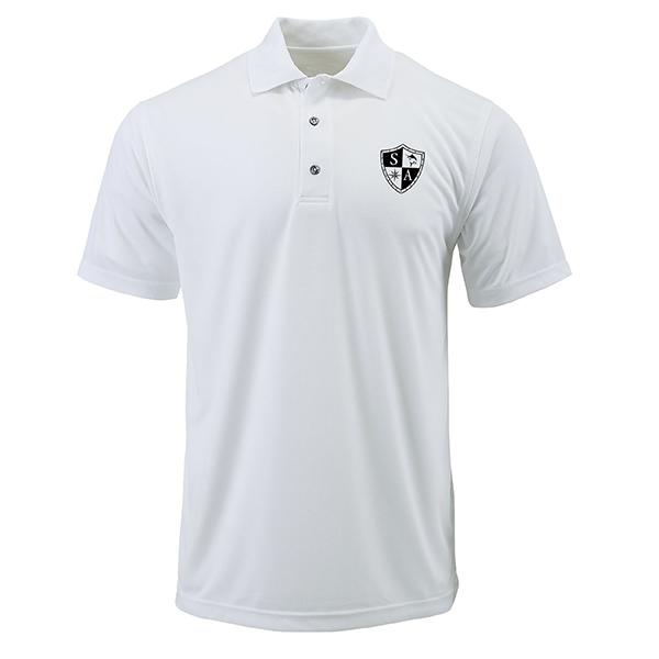 Performance Polo | White | Black Shield