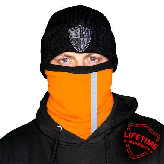 Frost Tech | Reflective | Electric Orange Fleece Face Shield - SA Company 