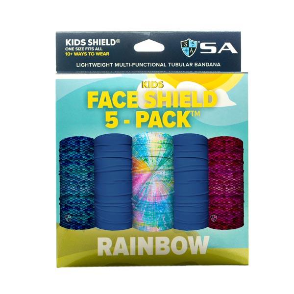 Kids Face Shield® 5-Pack | Rainbow