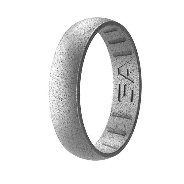 Silicone Ring | Bevel | Dark Silver