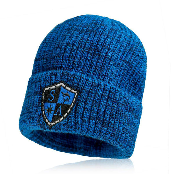 Kids SA Beanie | Wool | Mixed Royal Blue - SA Company 