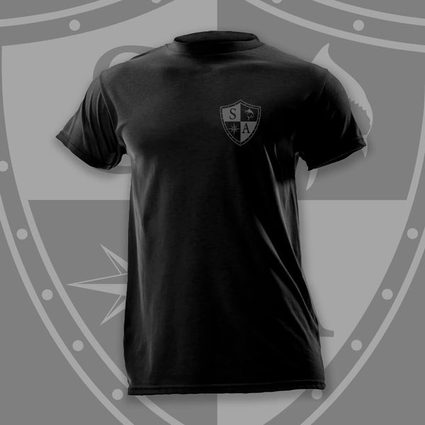 Cotton Short Sleeve | SA Small Shield | Blackout