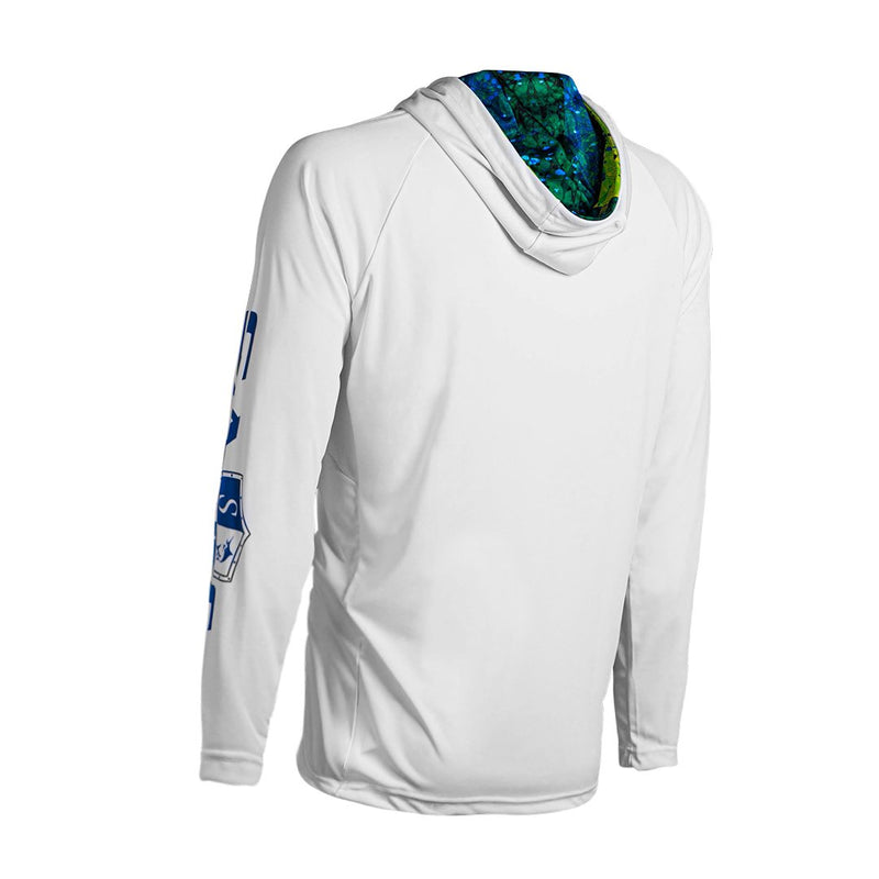 Long Sleeve Hooded PERFormance Long Sleeve W/Mesh | White | Inner Hood-Mahi