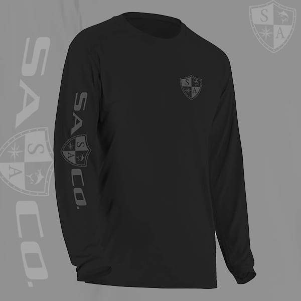 Cotton Long Sleeve | Blackout Small Shield