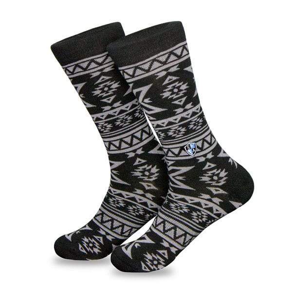 Woven Socks | Crew | Aztec | Blackout