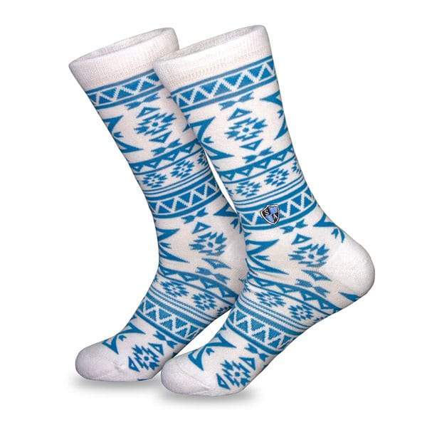 Woven Socks | Crew | Aztec | Blue