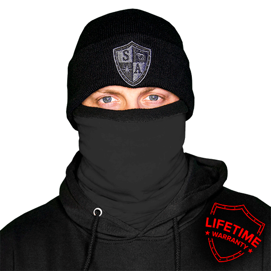 Frost Tech | Tactical Black Fleece Lined Face Shield