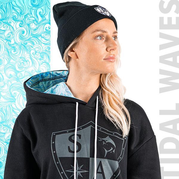 Hoodie Inner Lined | Tidal Waves