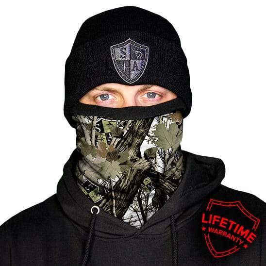 Frost Tech | SA White Forest Camo Fleece Lined Face Shield